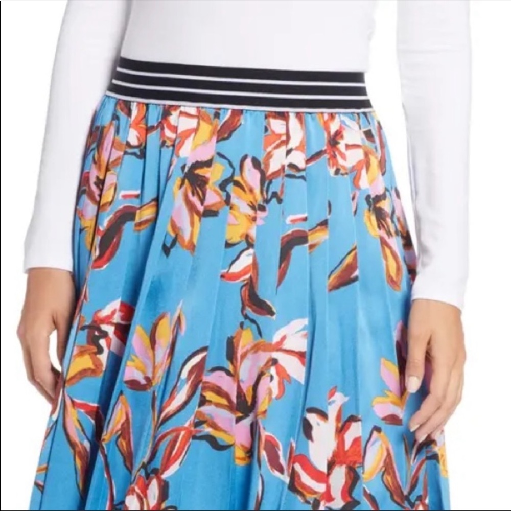 Halogen Blue Floral Skirt